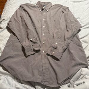 Ralph Lauren Men's Casual Gray Button-Down Shirt